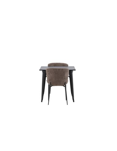 Matgrupp Tempe med Modesto matstolar, 80 × 80 cm