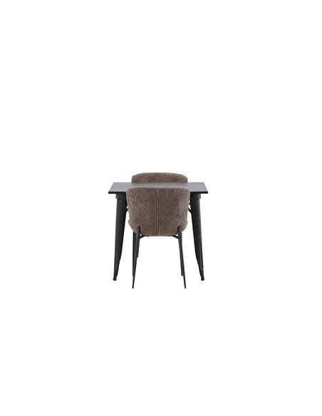 Matgrupp Tempe med Modesto matstolar, 80 × 80 cm