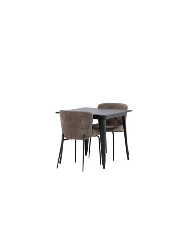 Matgrupp Tempe med Modesto matstolar, 80 × 80 cm