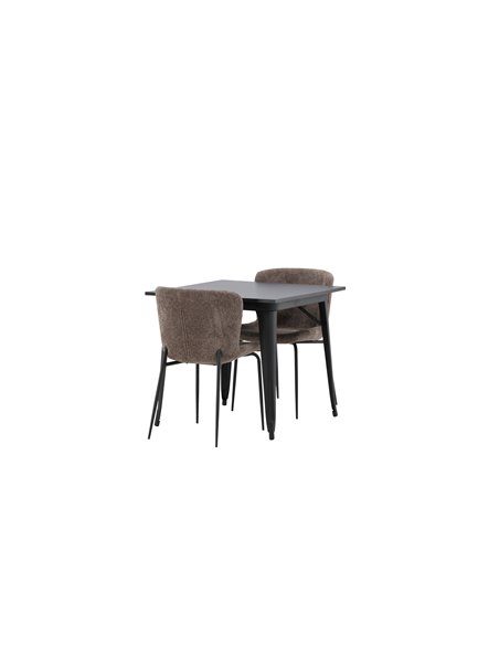 Matgrupp Tempe med Modesto matstolar, 80 × 80 cm