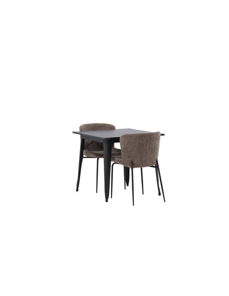Matgrupp Tempe med Modesto matstolar, 80 × 80 cm