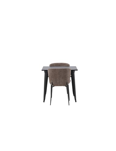 Matgrupp Tempe med Modesto matstolar, 80 × 80 cm