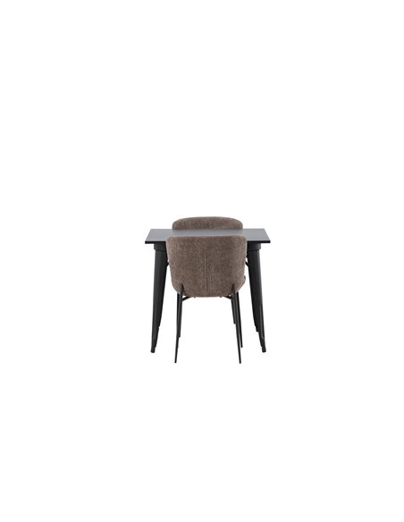 Matgrupp Tempe med Modesto matstolar, 80 × 80 cm