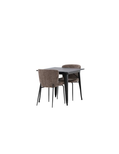 Matgrupp Tempe med Modesto matstolar, 80 × 80 cm