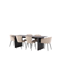 Matgrupp Vail med Limhamn matstolar, 200 × 100 cm 2