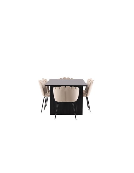 Matgrupp Vail med Limhamn matstolar, 200 × 100 cm