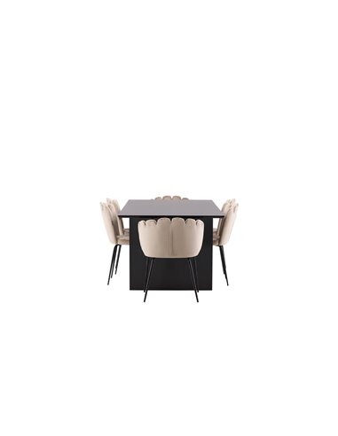 Matgrupp Vail med Limhamn matstolar, 200 × 100 cm