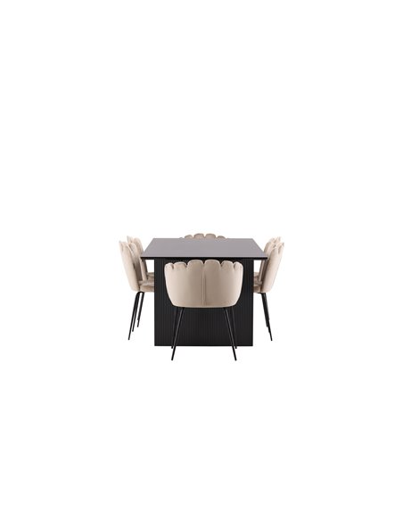 Matgrupp Vail med Limhamn matstolar, 200 × 100 cm