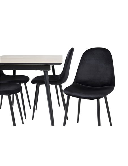 Matgrupp Silar med Polar matstolar, 120 × 80 cm