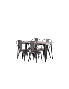 Matgrupp Tempe med Tempe matstolar, 140 × 80 cm 2