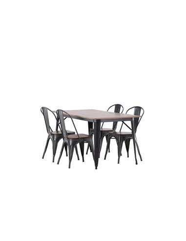 Matgrupp Tempe med Tempe matstolar, 140 × 80 cm