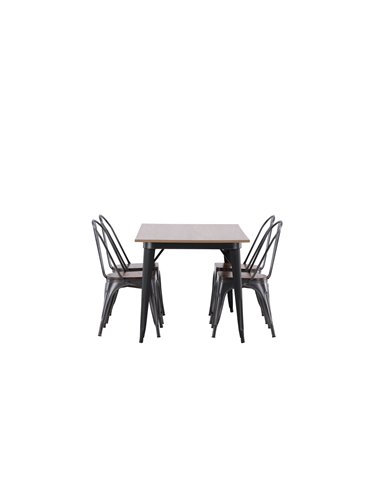 Matgrupp Tempe med Tempe matstolar, 140 × 80 cm