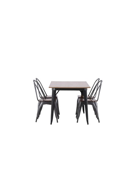 Matgrupp Tempe med Tempe matstolar, 140 × 80 cm