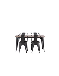 Matgrupp Tempe med Tempe matstolar, 140 × 80 cm