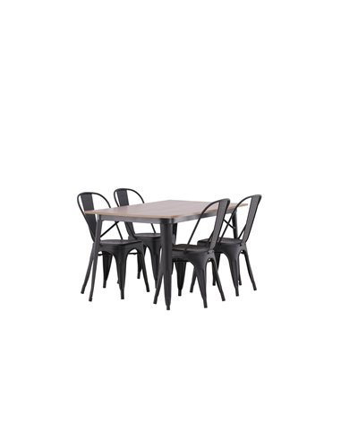 Matgrupp Tempe med Tempe matstolar, 140 × 80 cm