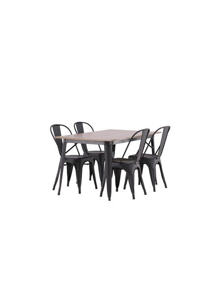 Matgrupp Tempe med Tempe matstolar, 140 × 80 cm