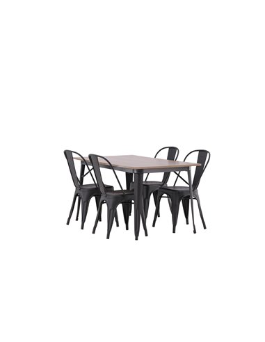 Matgrupp Tempe med Tempe matstolar, 140 × 80 cm