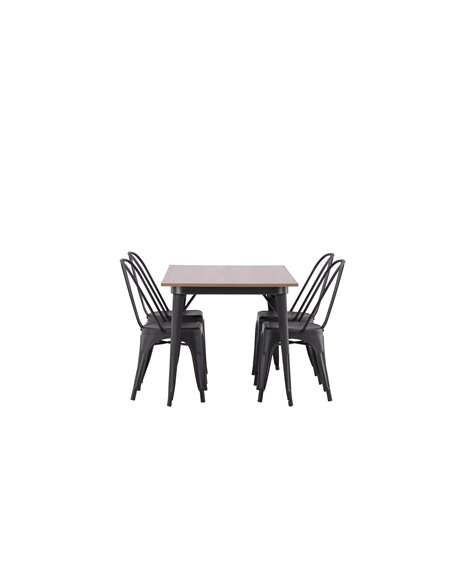 Matgrupp Tempe med Tempe matstolar, 140 × 80 cm