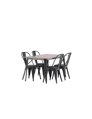 Matgrupp Tempe med Tempe matstolar, 140 × 80 cm