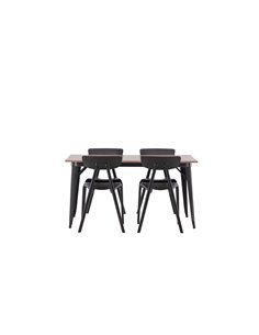 Matgrupp Tempe med Ursholmen matstolar, 140 × 80 cm
