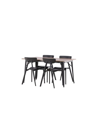 Matgrupp Tempe med Ursholmen matstolar, 140 × 80 cm