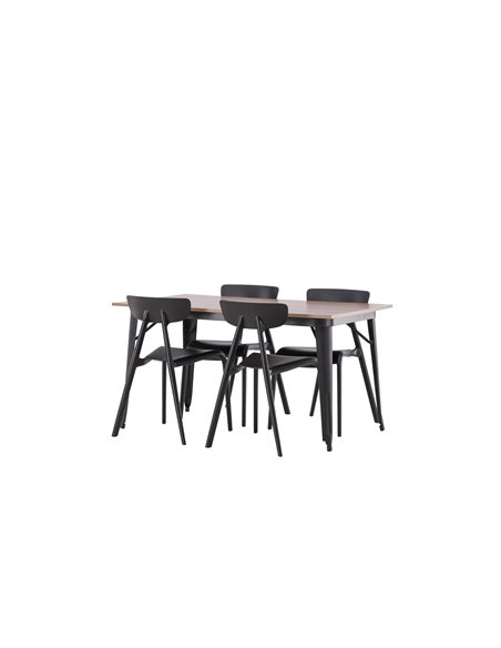 Matgrupp Tempe med Ursholmen matstolar, 140 × 80 cm