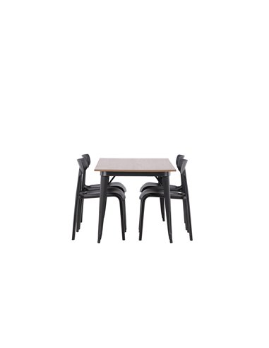 Matgrupp Tempe med Ursholmen matstolar, 140 × 80 cm