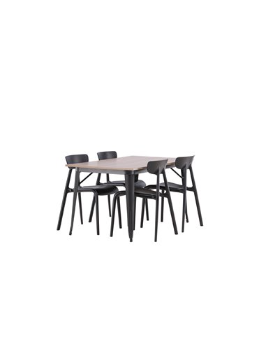 Matgrupp Tempe med Ursholmen matstolar, 140 × 80 cm