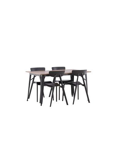 Matgrupp Tempe med Ursholmen matstolar, 140 × 80 cm