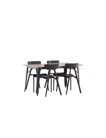 Matgrupp Tempe med Ursholmen matstolar, 140 × 80 cm
