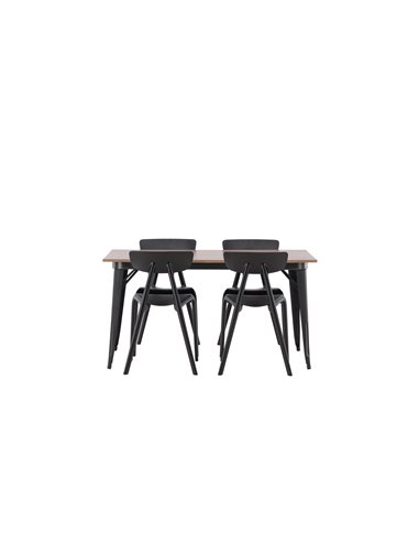 Matgrupp Tempe med Ursholmen matstolar, 140 × 80 cm