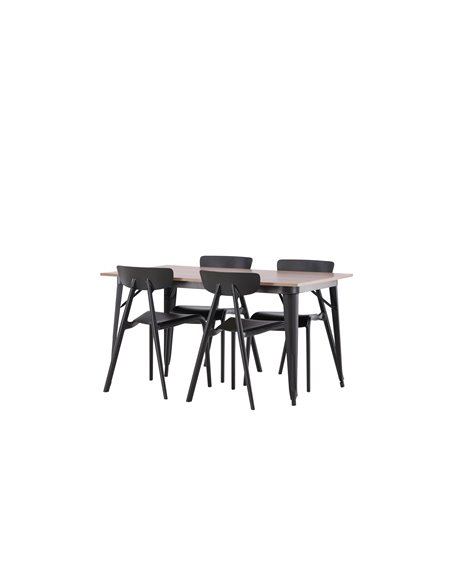 Matgrupp Tempe med Ursholmen matstolar, 140 × 80 cm