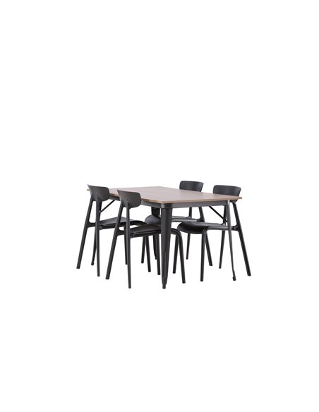 Matgrupp Tempe med Ursholmen matstolar, 140 × 80 cm