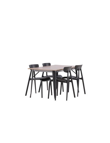 Matgrupp Tempe med Ursholmen matstolar, 140 × 80 cm