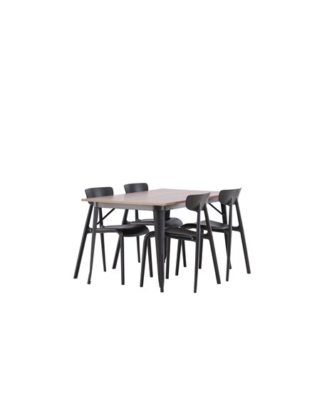 Matgrupp Tempe med Ursholmen matstolar, 140 × 80 cm