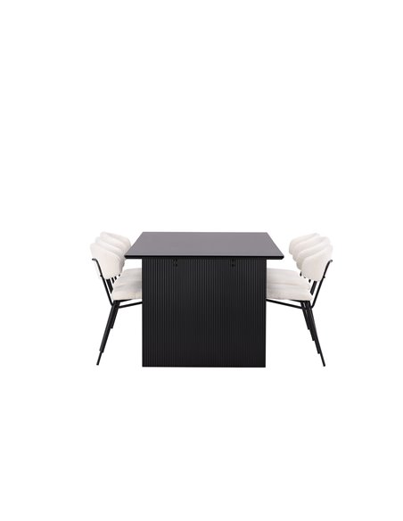 Matgrupp Vail med Chico matstolar, 200 × 100 cm