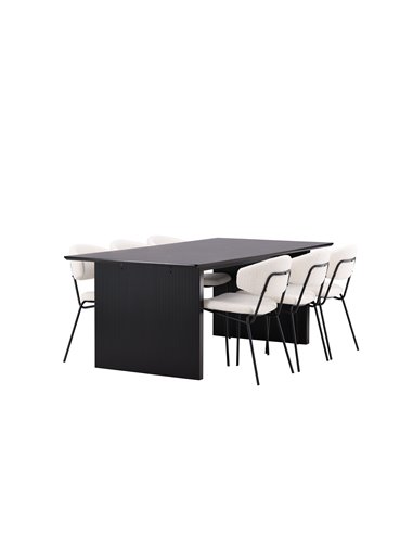 Matgrupp Vail med Chico matstolar, 200 × 100 cm