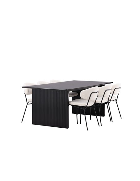 Matgrupp Vail med Chico matstolar, 200 × 100 cm