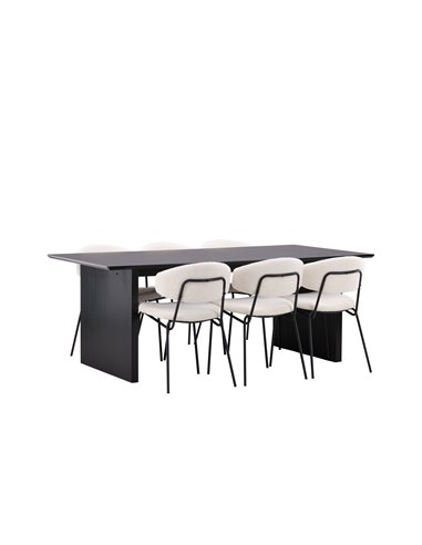 Matgrupp Vail med Chico matstolar, 200 × 100 cm