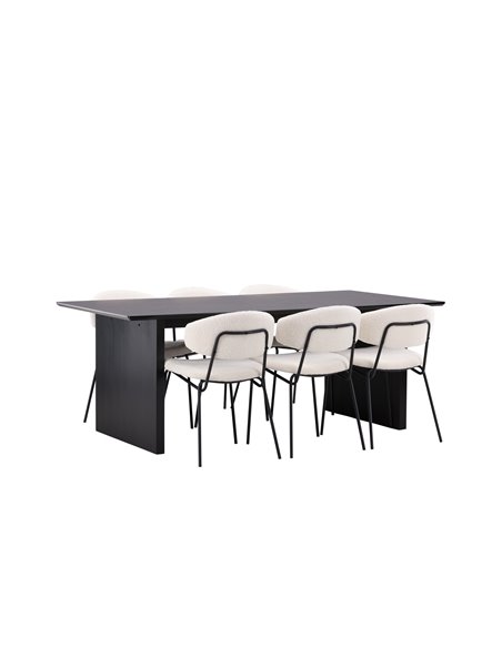 Matgrupp Vail med Chico matstolar, 200 × 100 cm