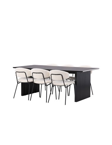 Matgrupp Vail med Chico matstolar, 200 × 100 cm