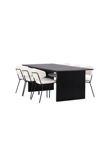 Matgrupp Vail med Chico matstolar, 200 × 100 cm