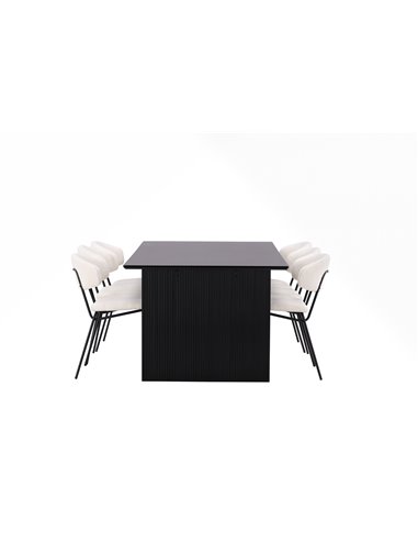Matgrupp Vail med Chico matstolar, 200 × 100 cm