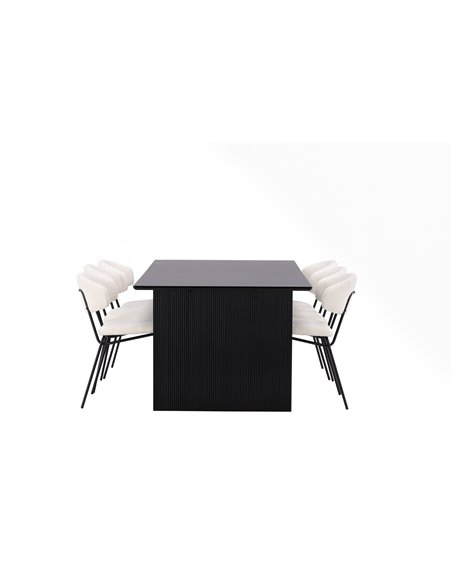 Matgrupp Vail med Chico matstolar, 200 × 100 cm