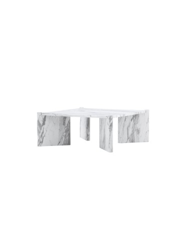 Soffbord Rogaland, 100 × 100 cm, Vit