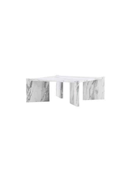 Soffbord Rogaland, 100 × 100 cm, Vit