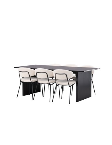 Matgrupp Vail med Chico matstolar, 200 × 100 cm