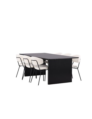 Matgrupp Vail med Chico matstolar, 200 × 100 cm