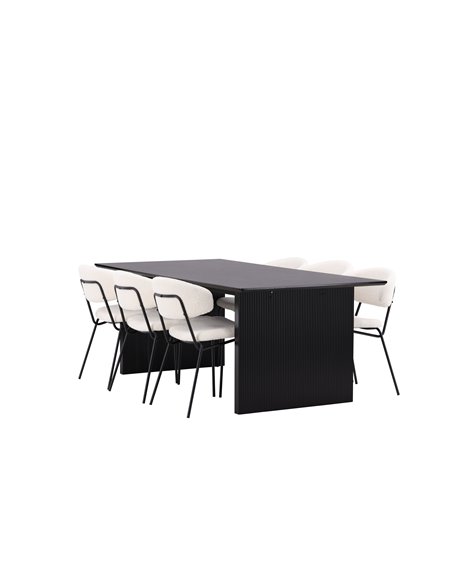 Matgrupp Vail med Chico matstolar, 200 × 100 cm