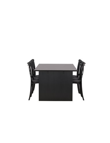 Matgrupp Vail med Crosett matstolar, 200 × 100 cm